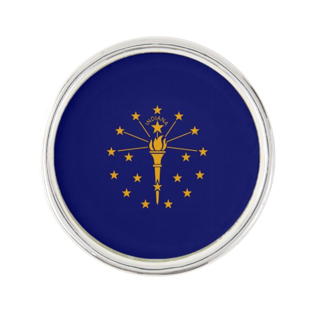 Indiana State Flag Design Decor Pin (Front)