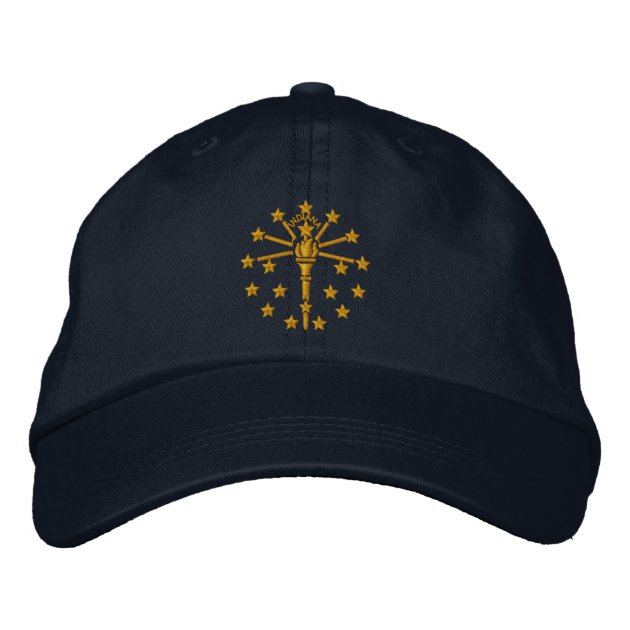 Indiana State Flag Design Embroidered 