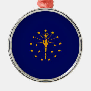 Indiana State Flag Design Metal Ornament