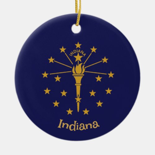 Indiana State Flag Design Ornament
