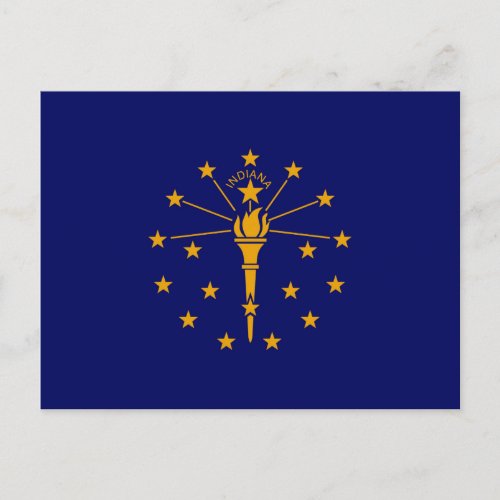 Indiana State Flag Design Postcard