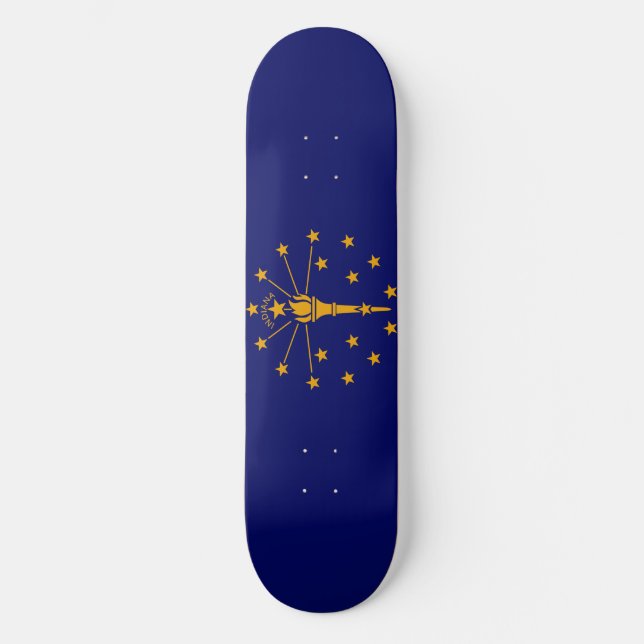 Indiana State Flag Design Skateboard (Front)