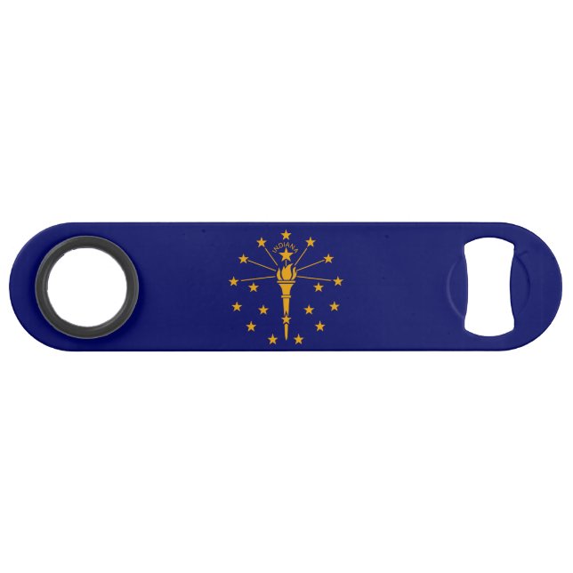 Indiana State Flag Design Speed Bottle Opener (Front (Horizontal))