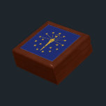 Indiana State Flag Gift Box<br><div class="desc">Patriotic Indiana state flag.</div>