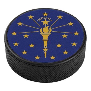 Indiana State Flag Hockey Puck