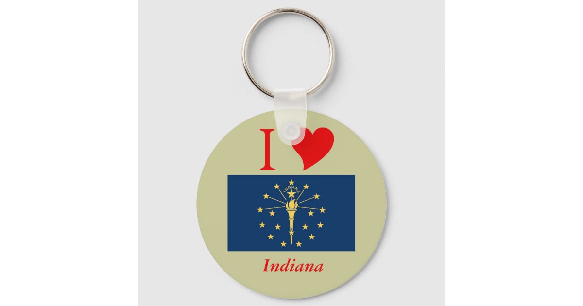 Indiana State Flag Keychain | Zazzle