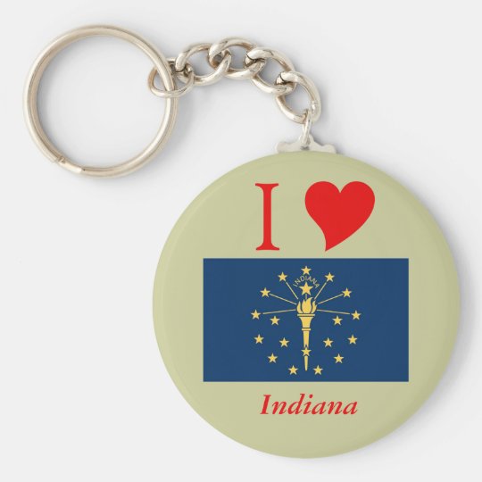 Indiana State Flag Keychain