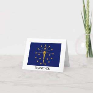 Indiana State Flag Letterpress Thank You Card