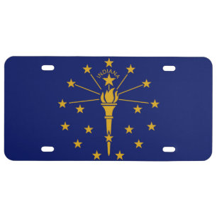 Indiana State flag License Plate