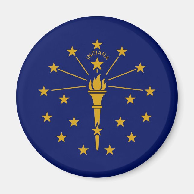 Indiana State Flag Magnet (Front)