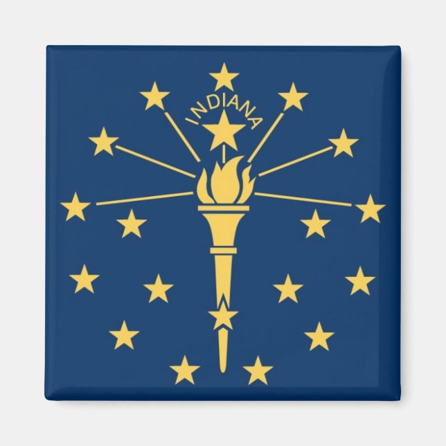 Indiana State Flag Magnet (Front)