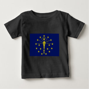 Indiana State Flag of Blue & Gold Baby T-Shirt