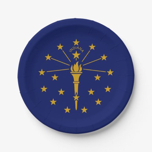 Indiana State Flag Paper Plates