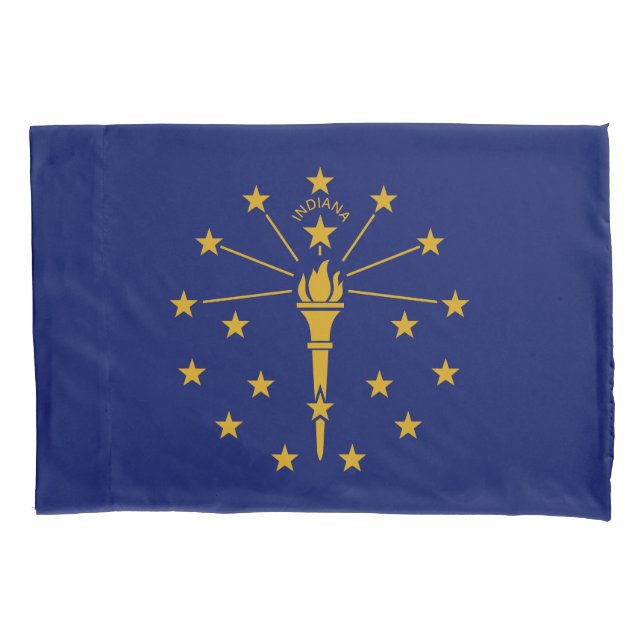 Indiana State Flag Pillow Case (Front)