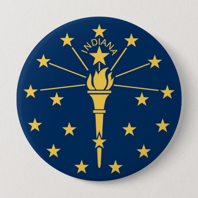 Indiana State Flag Pinback Button (Front)