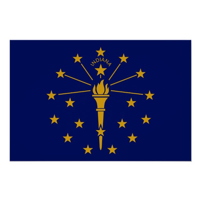 Indiana State Flag Poster (Front)