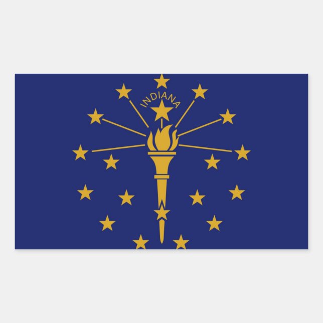Indiana State flag Rectangular Sticker (Front)