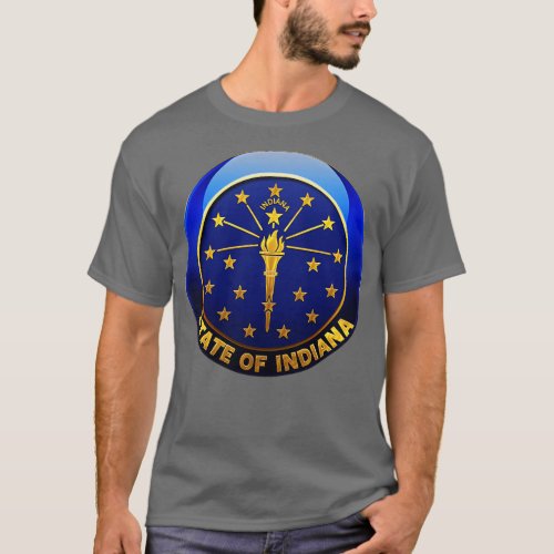 Indiana State Flag Roundel Design T_Shirt