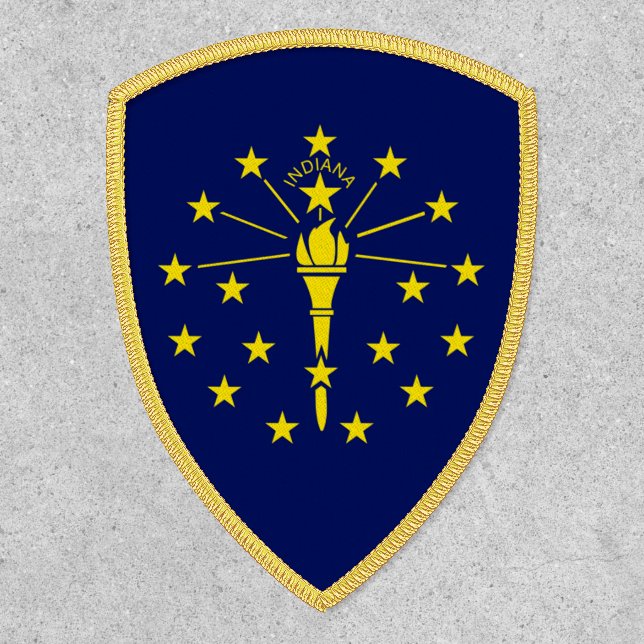 Indiana State Flag Shield Patch (Front)