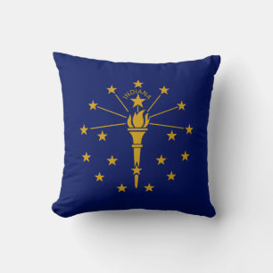 Indiana State Flag Sofa Decorative Throw Pillow
