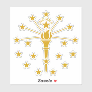Indiana State Flag Sticker