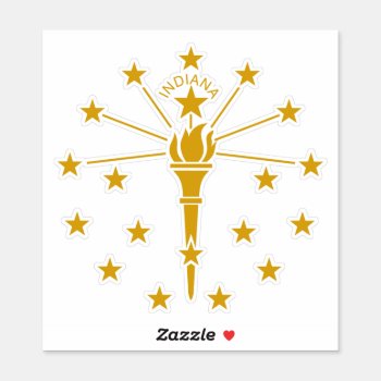 Indiana State Flag Sticker by FlagGallery at Zazzle