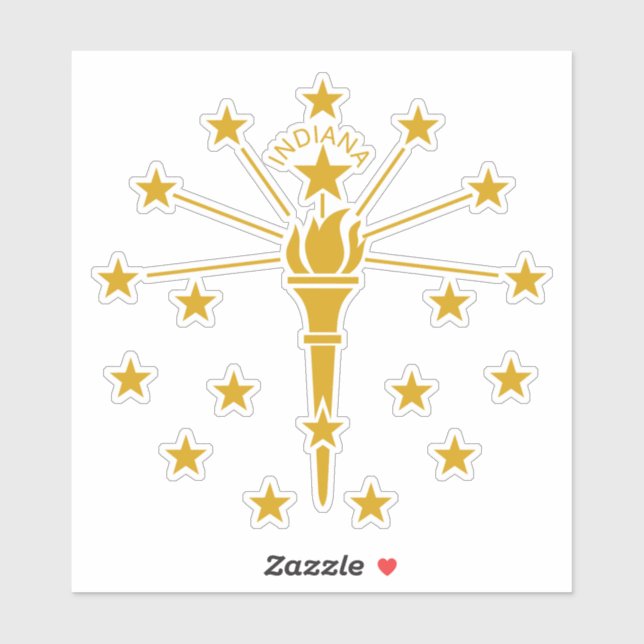 Indiana State Flag Sticker (Sheet)