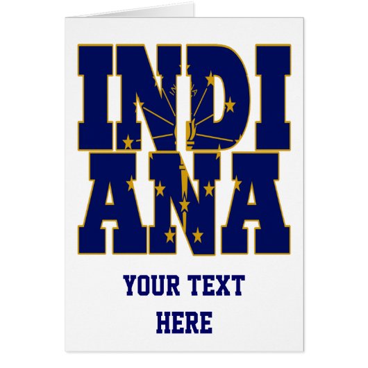 Indiana state flag text cards (Front)