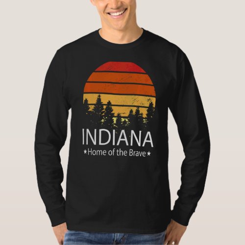 Indiana State Home Of The Brave Indiana Love T_Shirt
