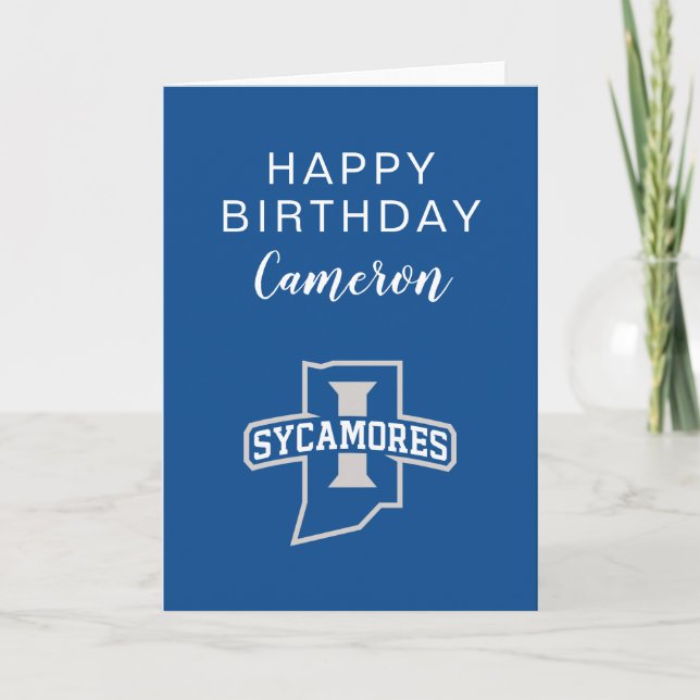 Indiana State Leaf Birthday Card (Front)