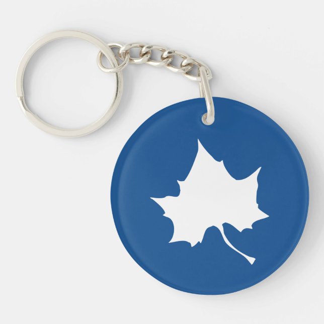 Indiana State Leaf Keychain (Front)