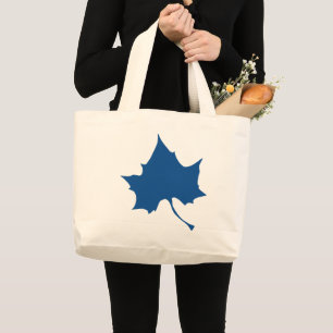 Indiana State Leaf Large Tote Bag