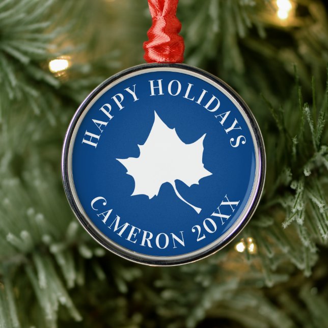 Indiana State Leaf Metal Ornament (Tree)