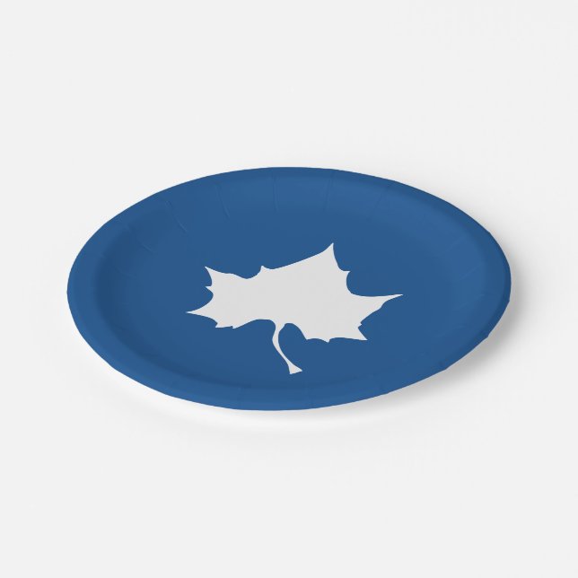 Indiana State Leaf Paper Plates (Angled)