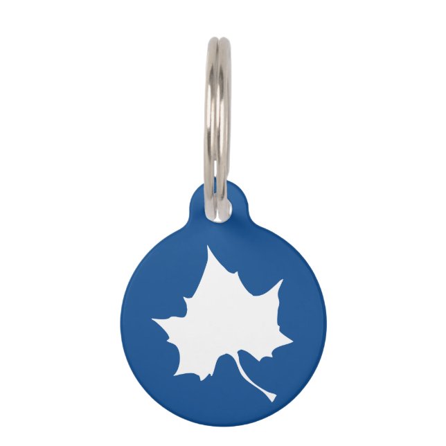 Indiana State Leaf Pet ID Tag (Front)