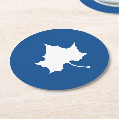 Indiana State Leaf Round Paper Coaster