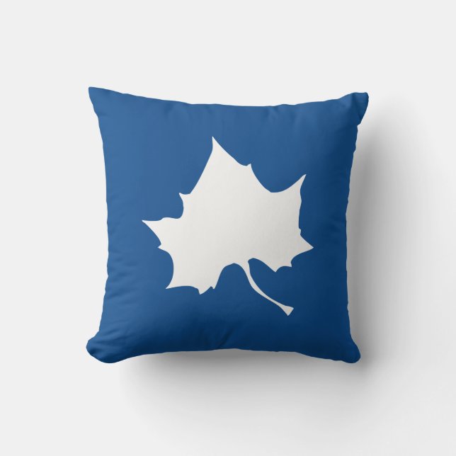 Indiana State Leaf Throw Pillow (Front)
