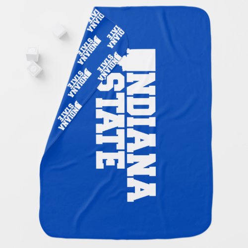 Indiana State Logo Baby Blanket