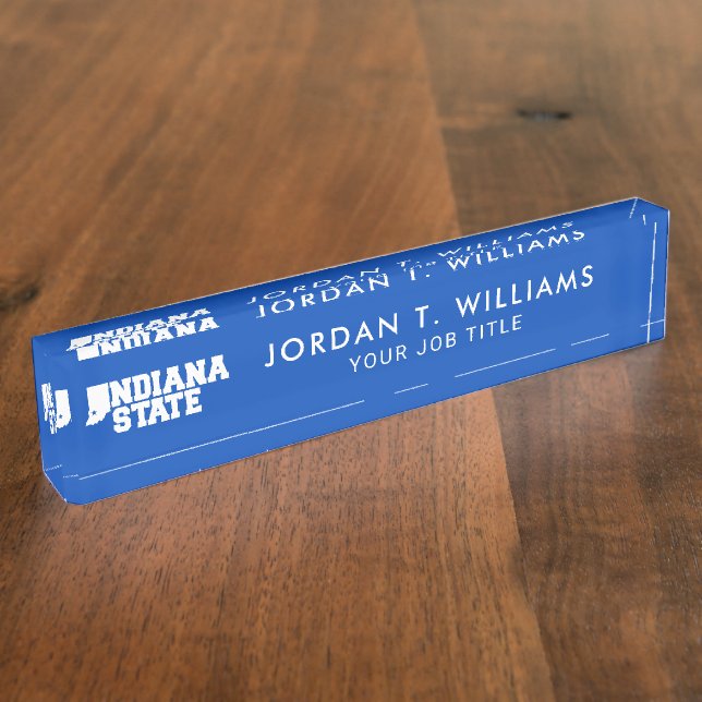 Indiana State Logo Desk Name Plate (Side)