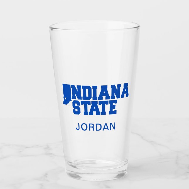 Indiana State Logo Glass (Front)