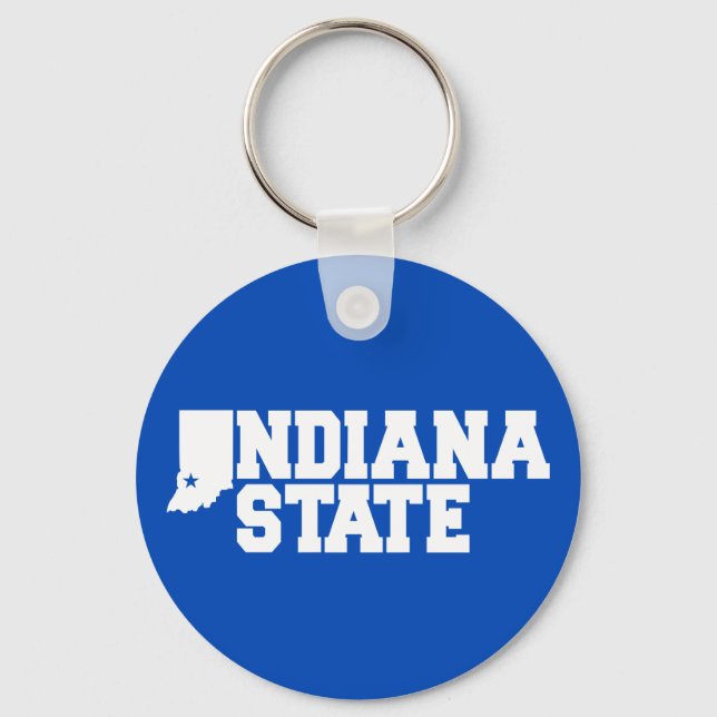 Indiana State Logo Keychain (Front)