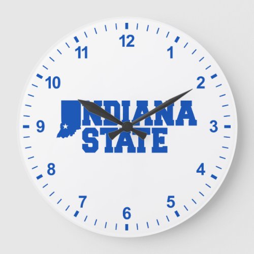 Indiana State Logo Large Clock