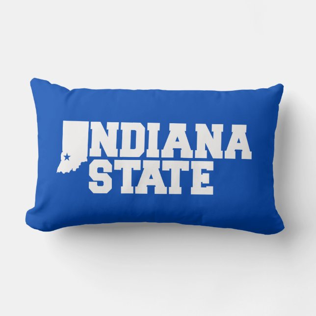 Indiana State Logo Lumbar Pillow (Front)