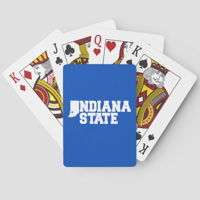 Indiana State Logo Poker Cards (Back)