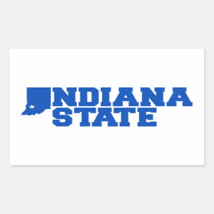 Indiana State Logo Rectangular Sticker
