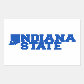 Indiana State Logo Rectangular Sticker