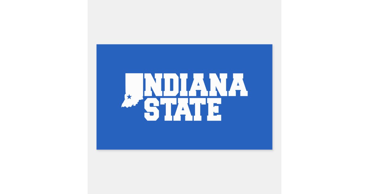 Indiana State Logo Rectangular Sticker | Zazzle