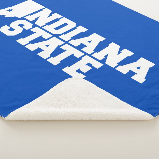 Indiana State Logo Sherpa Blanket (3/4)