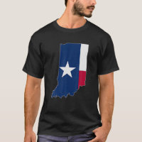 INDIANA STATE MAP TEXAS TX Flag Roots Men Women Gi