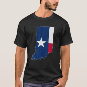 INDIANA STATE MAP TEXAS TX Flag Roots Men Women Gi T-Shirt